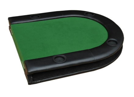 Foldable Poker Table with Built-In Drink Holders and Easy Storage Design