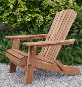Foldable Hardwood Garden Chair, Outdoor Folding Chair with Armrests, Compact and Durable Patio Seating