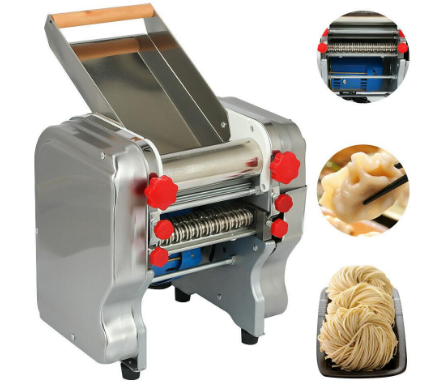 Commercial Electric Pasta Press Maker, High-Power Motor, Durable Stainless Steel Design for Efficient Pasta Production.