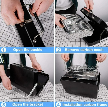 Portable/Foldable Mini Stainless Steel BBQ Grill