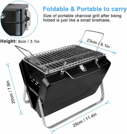 Portable/Foldable Mini Stainless Steel BBQ Grill