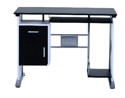 Computer Workstation with Sliding Keyboard Shelf, Adjustable Desk with Storage, Home Office Desk, Ergonomic Computer Desk for Home and Office Use