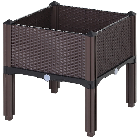 Outdoor Rattan-effect Garden Planter Box