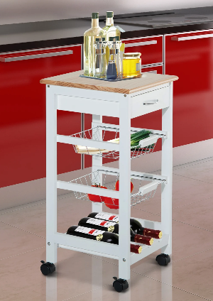 Kitchen Trolley With Metal Baskets