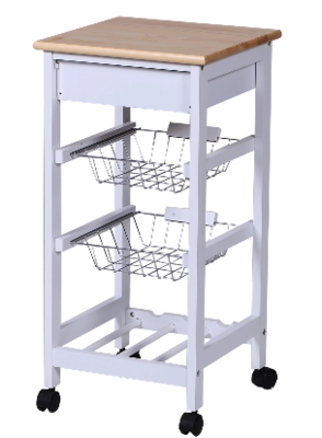 Kitchen Trolley With Metal Baskets