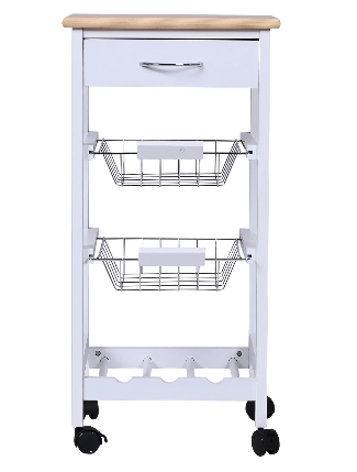 Kitchen Trolley With Metal Baskets