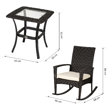 Garden Furniture Rocking Chair Set – Comfortable Outdoor Patio Chairs with Cushions and Durable Weather-Resistant Frame