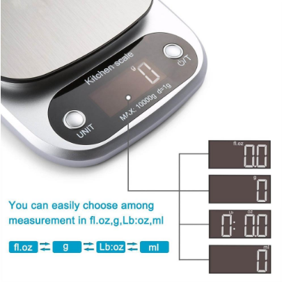 Electronic Digital Kitchen Scale with LCD Display – Precision Food Scale for Cooking, Baking, and Meal Prep
