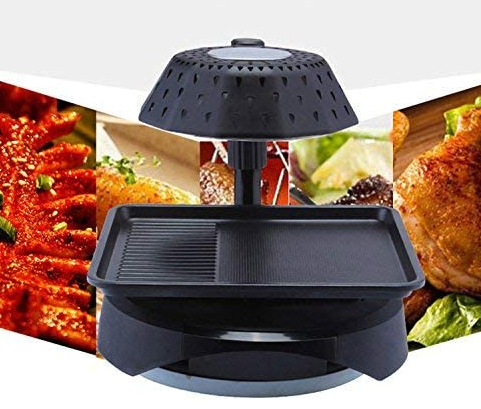 Indoor Electric Barbecue Grill BBQ Pan for Smokeless Cooking and Indoor Entertaining