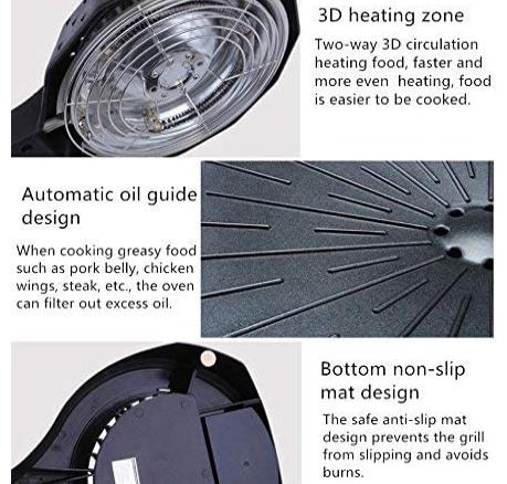 Indoor Electric Barbecue Grill BBQ Pan for Smokeless Cooking and Indoor Entertaining