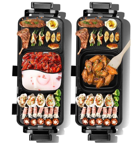 Multi-Function Electric Hot Pot BBQ Frying Pan