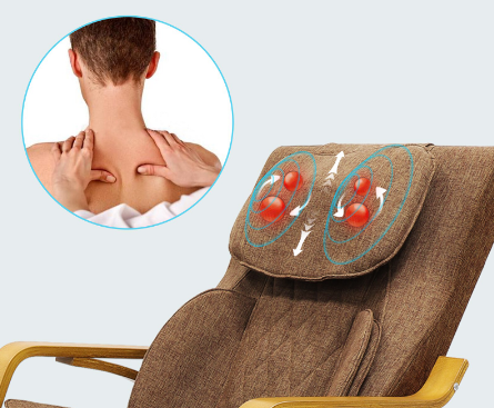 Rocking Massage Chair With Vibrating Function, Adjustable Pillow