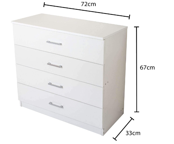 Sturdy ​Large Chest Of 4 Drawers With Ample Space