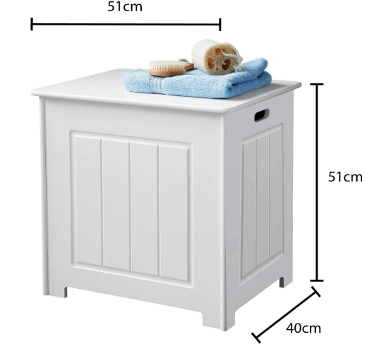 Large Wooden Chest Storage Stool, Laundry Bin