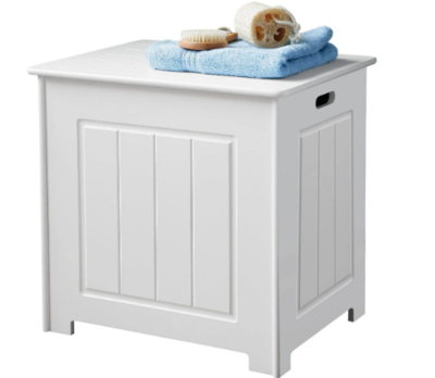 Large Wooden Chest Storage Stool, Laundry Bin