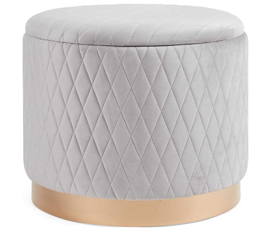 Ottoman Storage Stool, Footstool with Lid