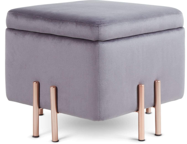 Ottoman Cube Footrest, Footstool With Soft-close Mechanism