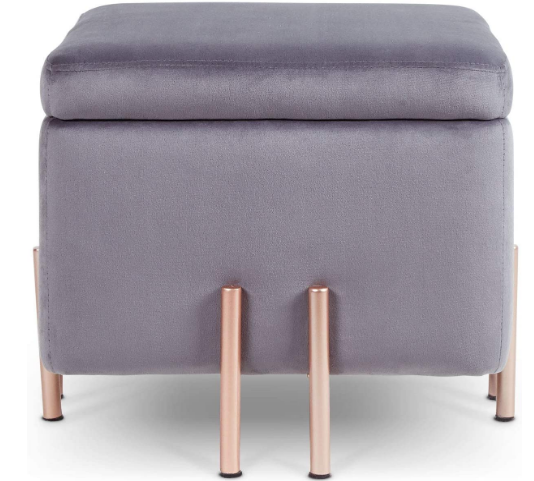 Ottoman Cube Footrest, Footstool With Soft-close Mechanism