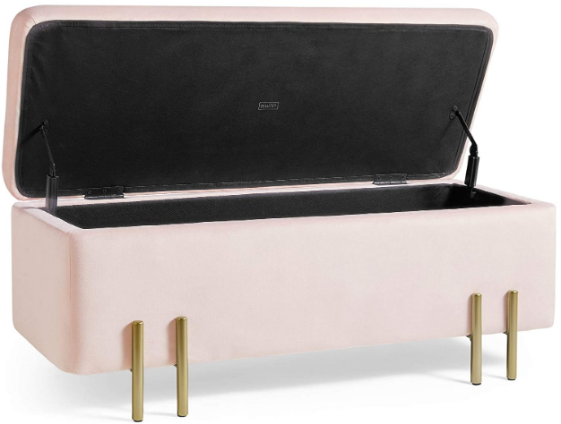 Ottoman Bench Chaise Longue Footrest, Footstool With Internal Storage