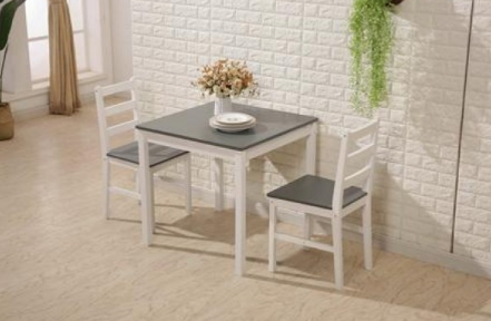 Modern Design Dining Table With 2 Chairs