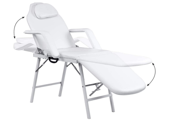 Pro PVC, Thickly Padded Massage Bed With Stool For Salon Home