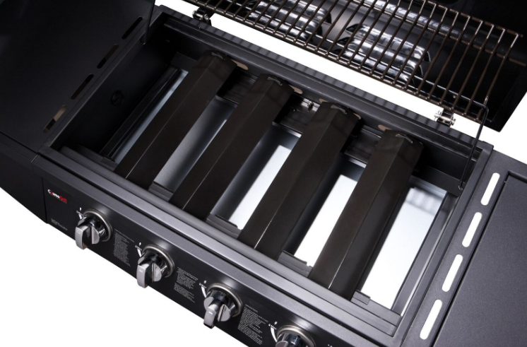 Garden Grill with 4+1 Gas Burners – Outdoor Barbecue Cooking Station with Side Burner, Stainless Steel Design, and Large Cooking Surface
