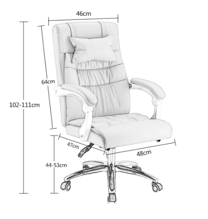 Executive Computer Chair for Home and Office – Adjustable Backrest for Ergonomic Comfort and Support