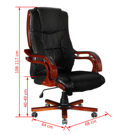 Executive Reclining Office Chair – Adjustable Backrest Computer and Gaming Chair for Comfort and Support