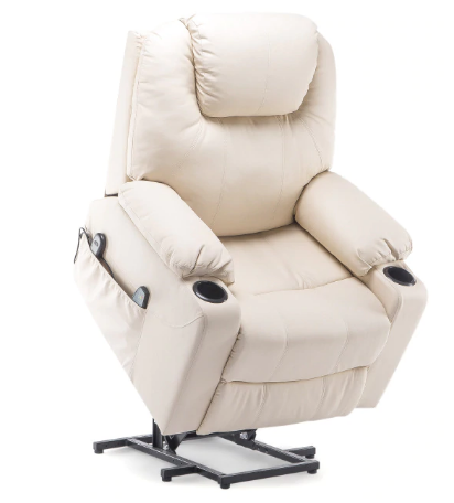 Electric Faux Leather Massage Recliner Chair with Heat and Vibration – Relaxing Heated Massage Chair for Home and Office Use