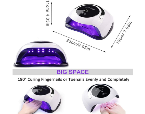 UV LED Nail Lamp 120W Nail Dryer Touchscreen and Large Display 4 Timing Control