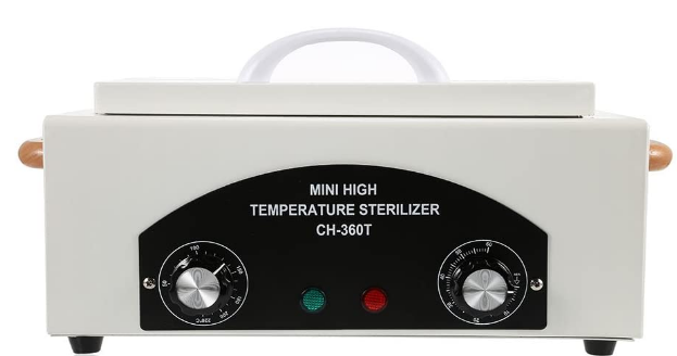 Salon Barber Equipment High Temperature Sterilizer Metal Tool Cleaner With Automatic Timer Control