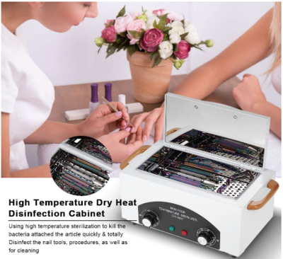 Salon Barber Equipment High Temperature Sterilizer Metal Tool Cleaner With Automatic Timer Control