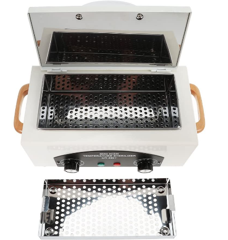 Salon Barber Equipment High Temperature Sterilizer Metal Tool Cleaner With Automatic Timer Control