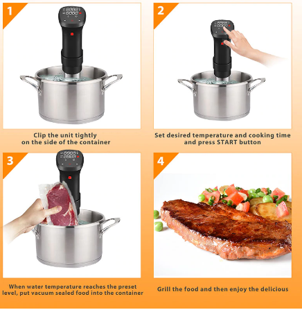 Thermal Immersion Cooker with LCD Display Time and Temperature Control