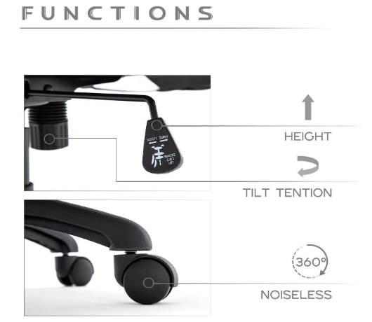 Multi function desk chair can be rotated 360°