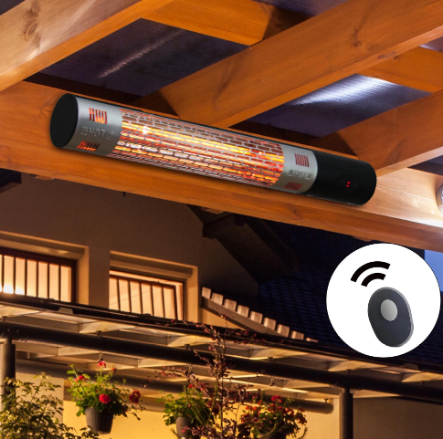 In/Outdoor Wall Mount Electric Halogen Heater for Efficient and Space-Saving Heating Solution