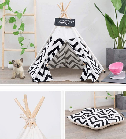 Thick Padded Cotton Mattress Tents Dog/Cat Bed Play House Suitable for Indoor and Outdoor Use