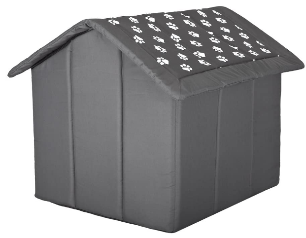 Waterproof Dog House Hut with Paws Removable Roof Size of Dog Kennel: 4 Strong Cordura Fabric, 60x55 cm, EU Product; Machine Washable 30°C; Scratch-Resistant