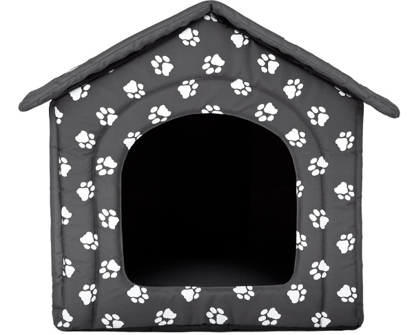 Waterproof Dog House Hut with Paws Removable Roof Size of Dog Kennel: 4 Strong Cordura Fabric, 60x55 cm, EU Product; Machine Washable 30°C; Scratch-Resistant