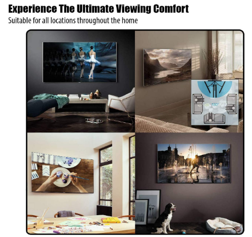 Ultra Slim Tilt Swivel TV Wall Bracket Mount For 24-55 Inch LED LCD Plasma &amp; Curved Screens Wider Viewing Angles