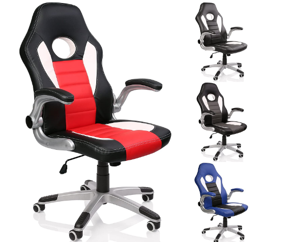 Executive Office Swivel Chair Chair Padded with Adjustable Armrests Rocker Mechanism Lift