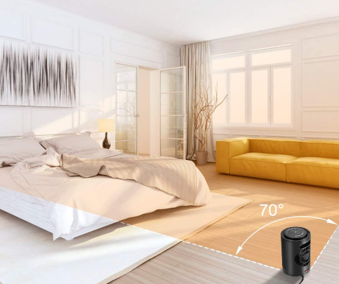 Mobile Fan Heater 1200 W / 600 W, 2 Modes 3 Levels Warm &amp; Natural with LED Display &amp; Thermostat