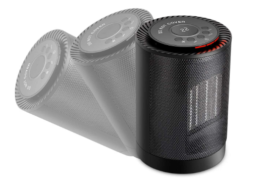 Mobile Fan Heater 1200 W / 600 W, 2 Modes 3 Levels Warm &amp; Natural with LED Display &amp; Thermostat