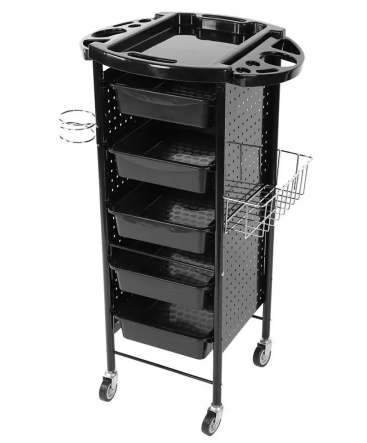 6-Tier Built-In Compact Storage Rack Trolley Cart with Wheels – Ideal for Hair Salons, Beauty Parlors, and Organizing Tools and Supplies