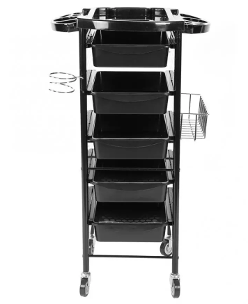 6-Tier Built-In Compact Storage Rack Trolley Cart with Wheels – Ideal for Hair Salons, Beauty Parlors, and Organizing Tools and Supplies
