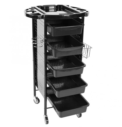 6-Tier Built-In Compact Storage Rack Trolley Cart with Wheels – Ideal for Hair Salons, Beauty Parlors, and Organizing Tools and Supplies