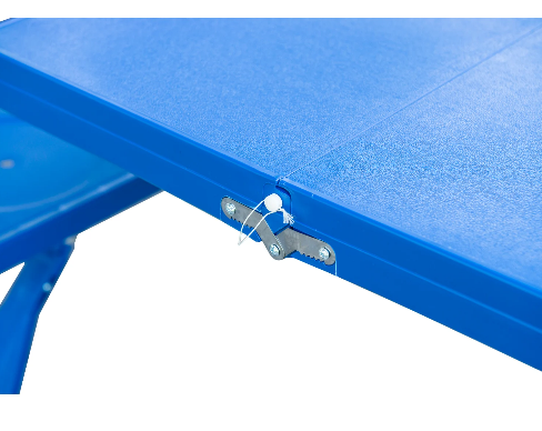 Portable 4 Seater Aluminum Table with Foldable Seats, Blue