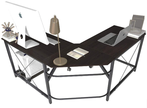 L-Shaped Corner Desk, Computer Desk Office Table  for PC and Laptop