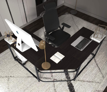 L-Shaped Corner Desk, Computer Desk Office Table  for PC and Laptop