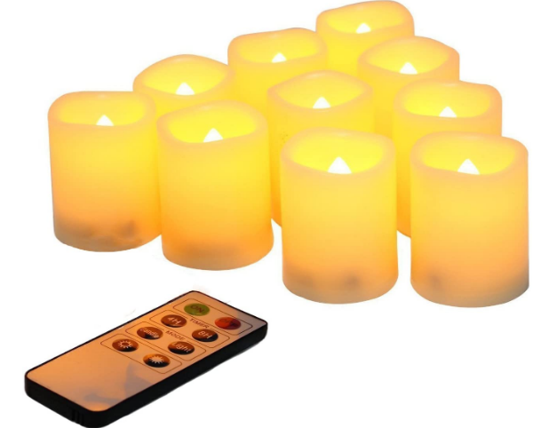 Flameless Flickering LED Candles Battery Operated with Remote Control – Perfect Christmas Decorations and Holiday Ambiance
